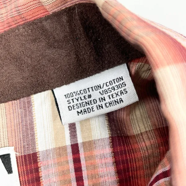 B&D Panhandle Slim Women Western Shirt Large‎ Plaid Pearl Snap Cowgirl Rodeo Y2K - Image 8