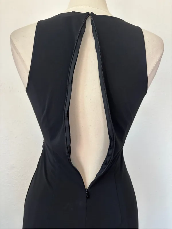 EXPRESS Vintage Late 90s Y2K Classic Black Wrap-Style Sleeveless Old Money Office Siren - Image 6