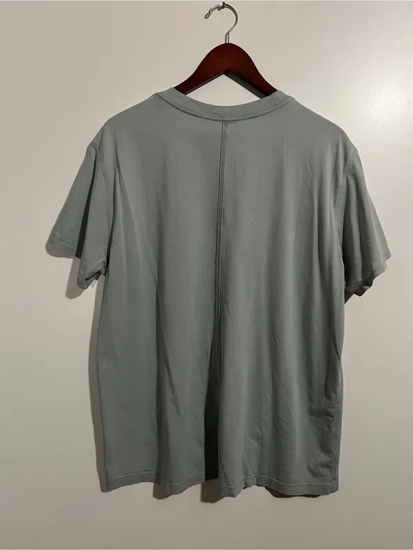 Lululemon All Yours Cotton Tee Silver Blue Size Large Pima Cotton - Image 5