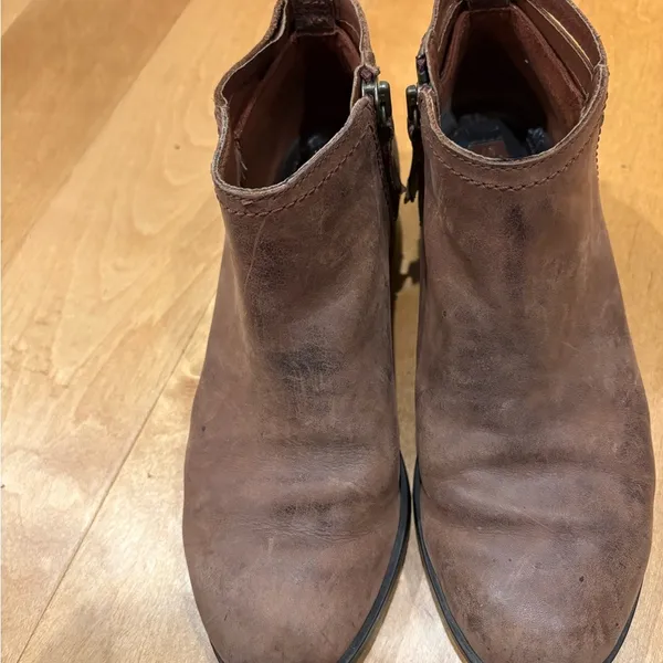 Sorel leather zip ankle boot bootie brown sz 7.5 - Image 3