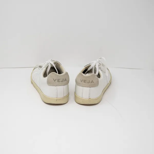 Veja Women's Esplar Genuine Leather Suede Low Top Lace Up Sneakers Shoes White 8 - Image 3