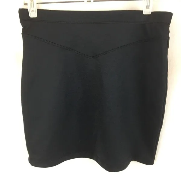 Free People Black Neoprene Mini Skirt S - Image 6