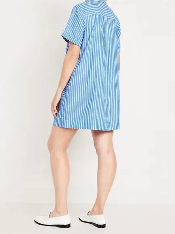 Striped Mini Shirt Dress Old Navy Blue - Image 2