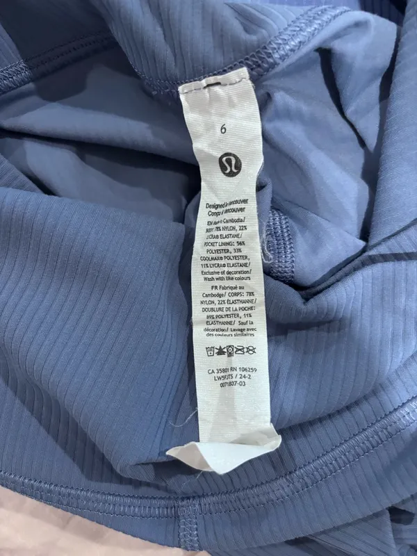 Lululemon Align‎ High Rise Ribbed Pant 25” Oasis Blue size 6 - Image 8