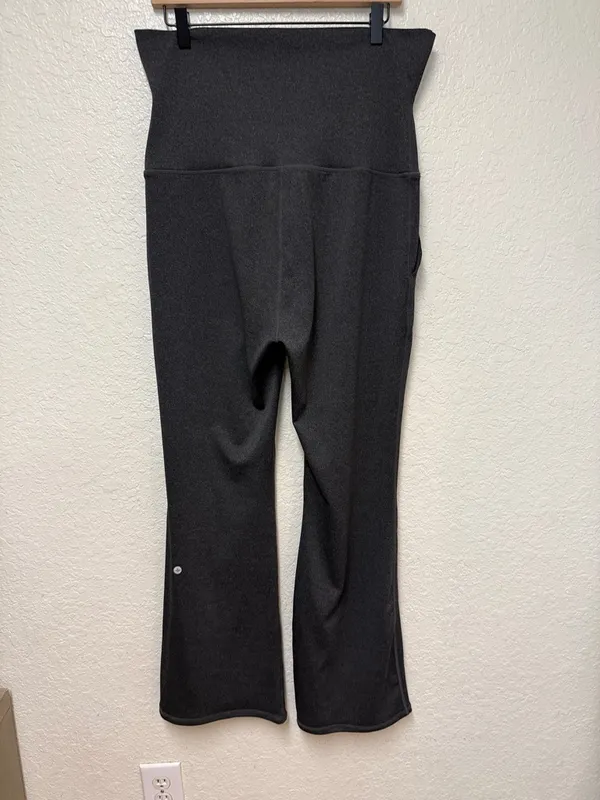 HALARA High-Waist Dark Gray Flare Pants Size 1X - Image 2