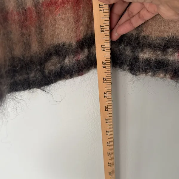 Burberry Women's Poncho Wool Mohair Blend Size M based on Measurements Luxury - Image 5