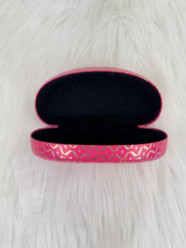 Used Pink Hard Shell Clam Shell Sunglasses Case Travel Storage - Image 2