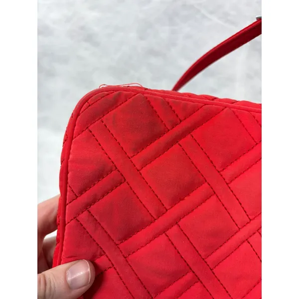 Vera Bradley Red Quilted Crossbody Bag Flap ID Window Wallet Purse - Image 4