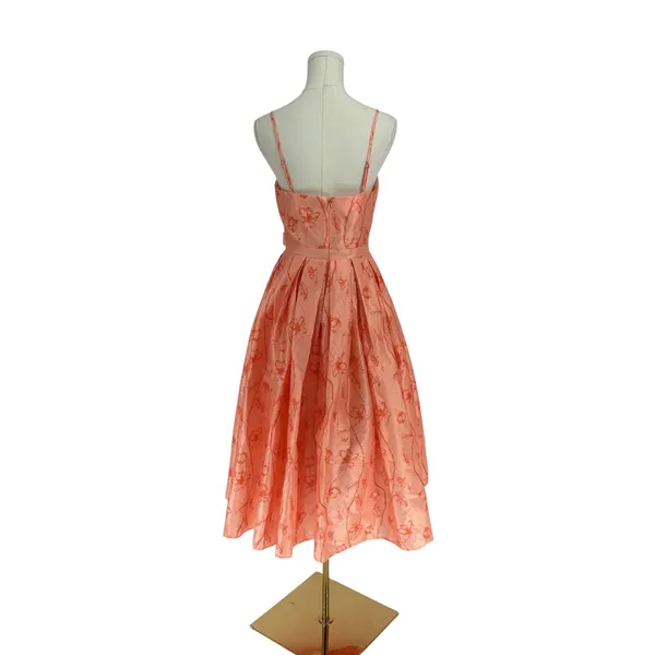New! Hutch Floral Satin Midi Dress Fit‎ & Flare Size Small - Image 5