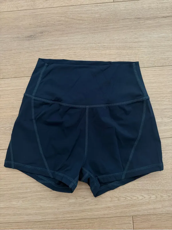 Born Primitive High-Waist Navy Performance Women’s Shorts - Image 3