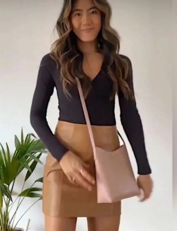 Anthropologie Samara Vegan Leather Crossbody Bag Peony Pink - Image 2