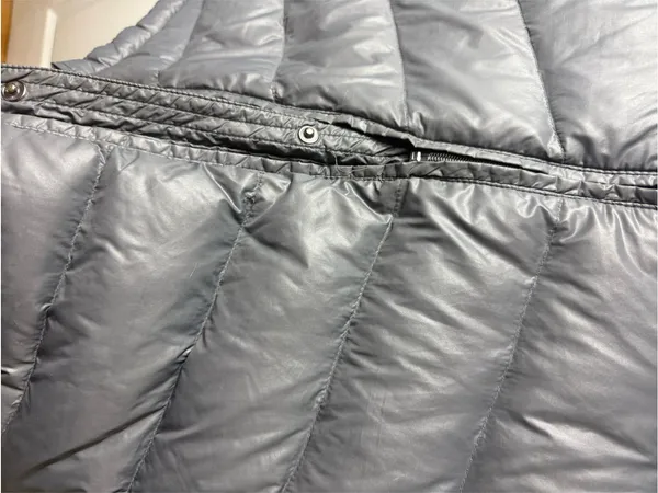 Calvin Klein Grey Duck Down Puffer Long Coat Packable Hooded Zip Size Large - Image 10