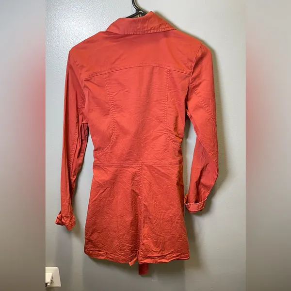 Patagonia Women's Trench Coat Button Up Organic Cotton Preppy Academia Size XS‎ - Image 7