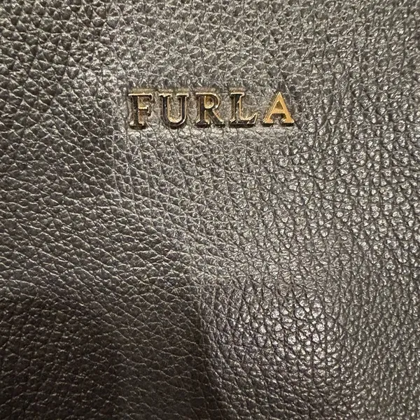 Furla small leather shoulder bag chain handle black crossbody - Image 2