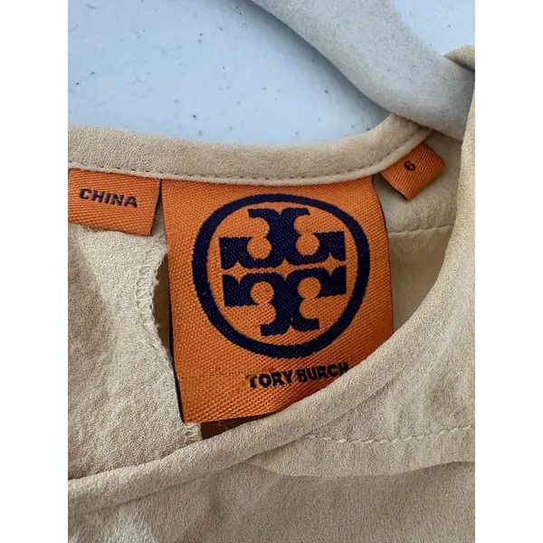 Tory Burch Womens 100% Silk Maize‎ Yellow Tiered Blouse Top Size 6 Career Staple - Image 7