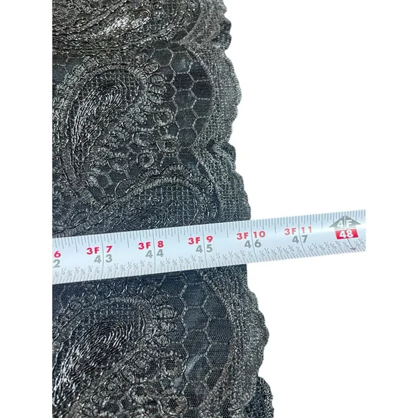 Lily & Taylor Black Lace Formal Dress Women’s 6 Satin Shawl Collar Midi Evening - Image 9