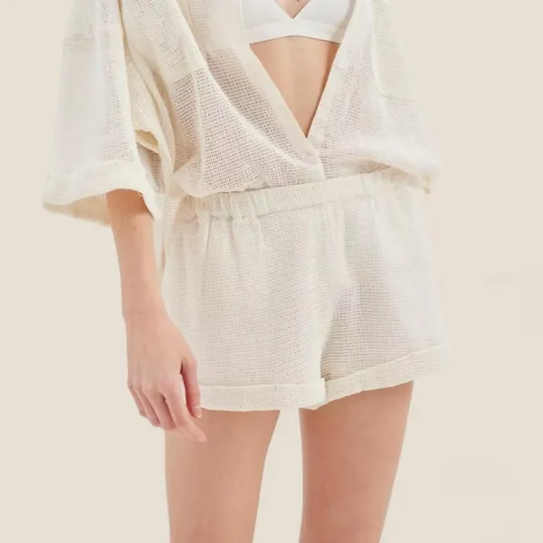 Urban Outfitters Out From Under Beach Boardwalk white Shorts NWT Small | coastal boho Y2K lounge - Image 2