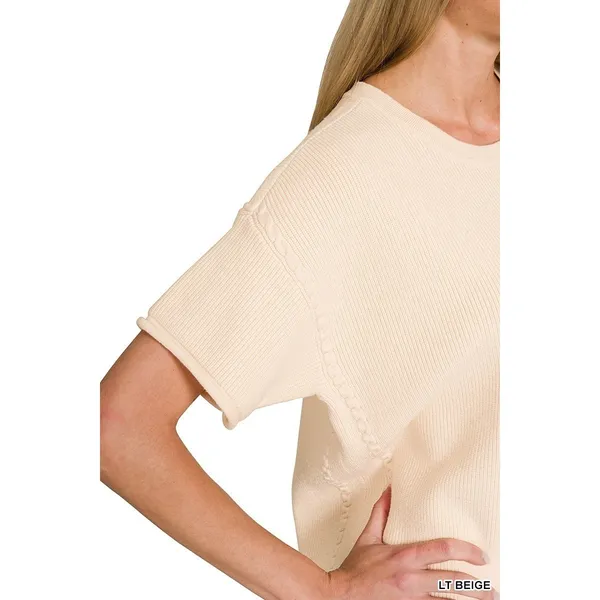 Zenana Viscose‎ Round Neck Top & Pants Set - Medium - Image 6
