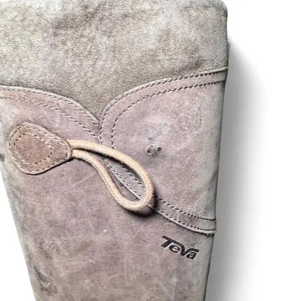 Teva Cove Women’s 7.5 Brown Tall Leather Zip Waterproof Boots Riding Style - Image 7