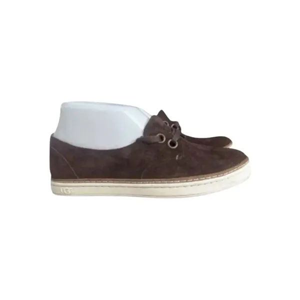 Ugg Carilyn Women Brown Leather Shoes Size 5 Suede Lace Up Casual Shoes Comfort - Image 2