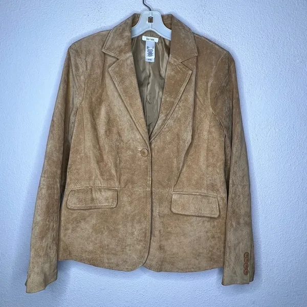 Liz & Co.‎ Suede Blazer Tan Size L - Image 7
