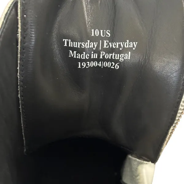 Thursday Boot Company Leather Combat Boots in Ecru‎ White Sz 10 Chunky Lug Sole - Image 11