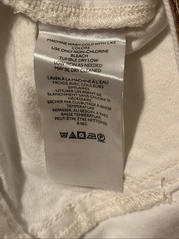 We The Free Women’s Beginners Luck Low Rise Slouch Shorts Size 25 White EUC - Image 6