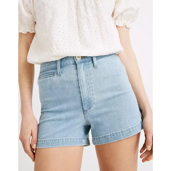 Madewell High Rise Rosewell Wash Emmett Jean Shorts Size 32 - Image 4
