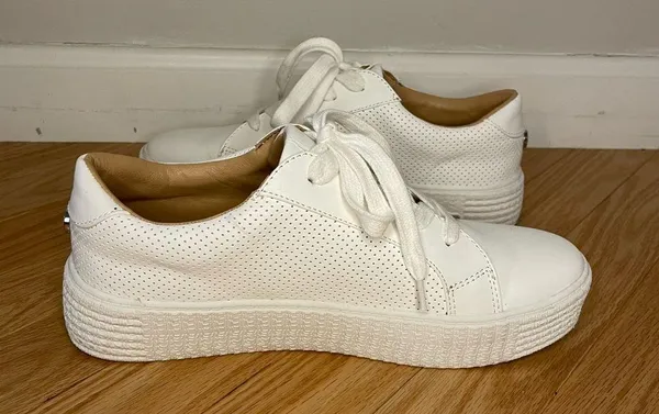 Steve Madden Toliver Sneaker, White, Size 7.5, EUC - Image 6