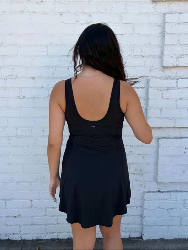 DSG black mini tennis pickleball dress sz L #athletic #preppy #pickleball #sporty - Image 3