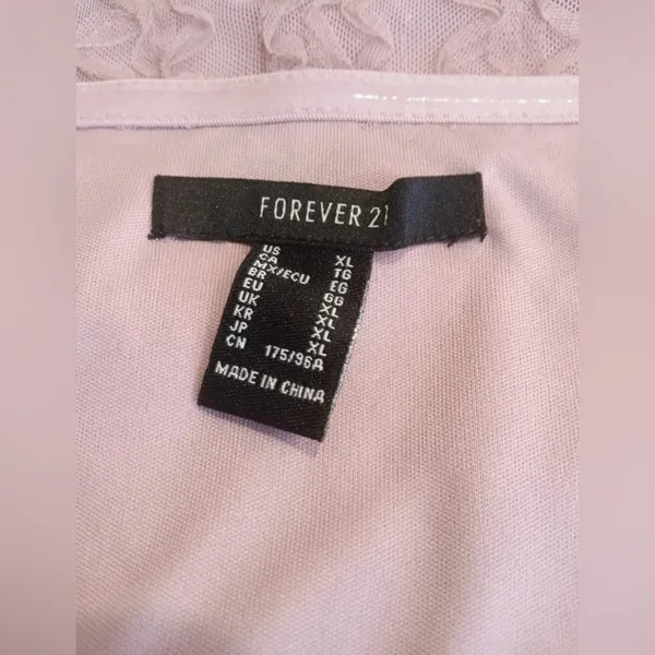 Forever 21 Strapless Sequin‎ Lace Bodycon Dress XL - Image 9