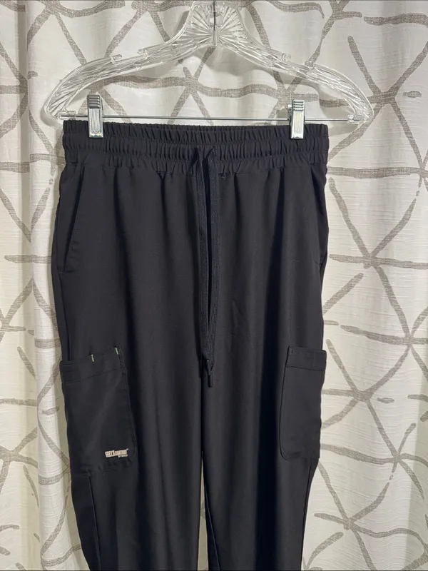 Grey's Anatomy Black Cargo Jogger Professional Wear Scrubs - Image 3