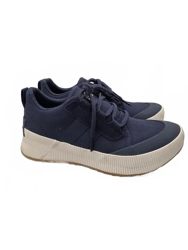 Sorel Womens Out N About Canvas Waterproof sneakers Size 8 Blue Walk Hike Camp - Image 3