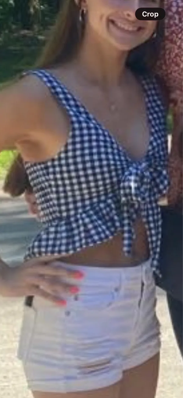 American Eagle Gingham Crop Top - Image 4