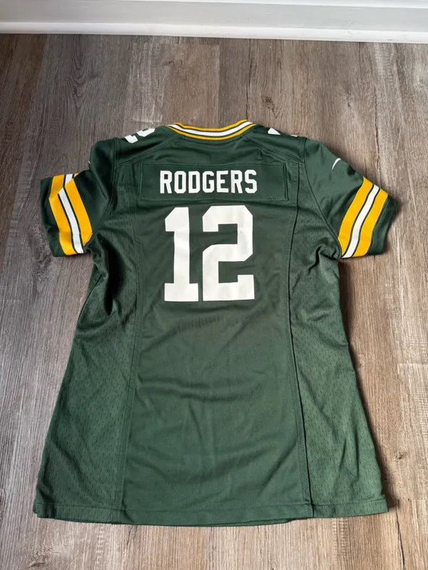 Nike On Field Green Bay Packers Aaron Rodgers 12 Jersey Green Women’s Size M - Image 6