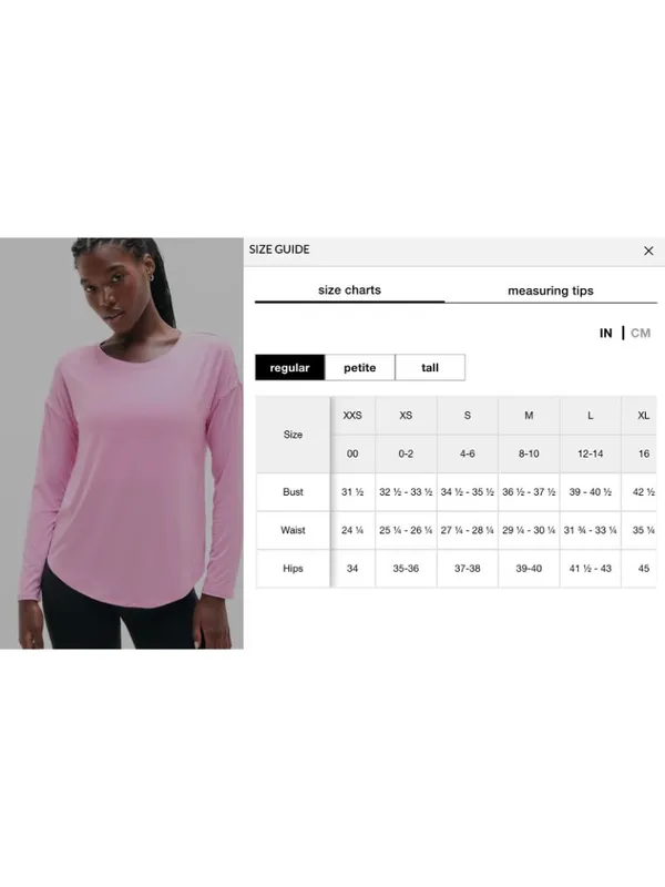 New Athleta M Move With Ease Long Sleeve Top Waterlily Pink Medium Regular - Image 6