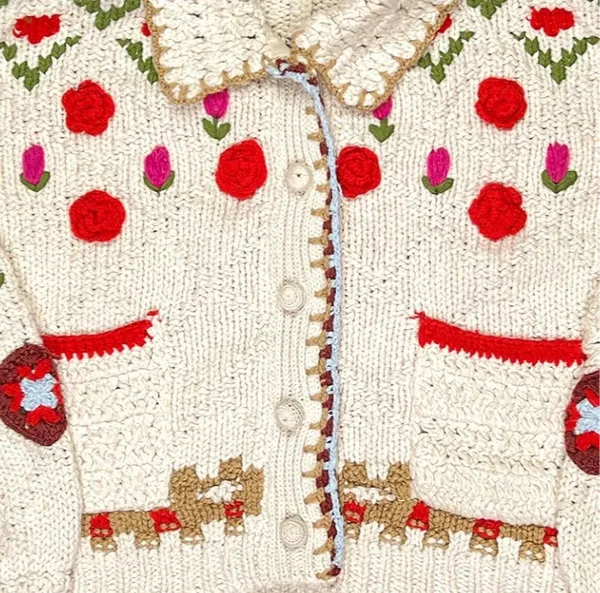 Free People Slouchy Oversized Rosebud Cardigan Size XS - Image 10