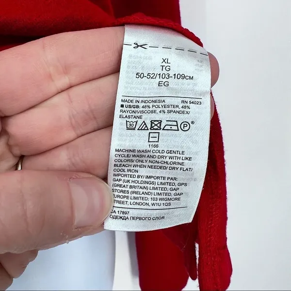 Banana Republic Luxespun Boxy Mockneck Sweater Size XL lightweight‎ Red - Image 7