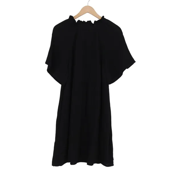 Old Navy Mens Black Gauze Ruffle V-Neck Flutter Sleeve Mini Dress Size M - Image 4
