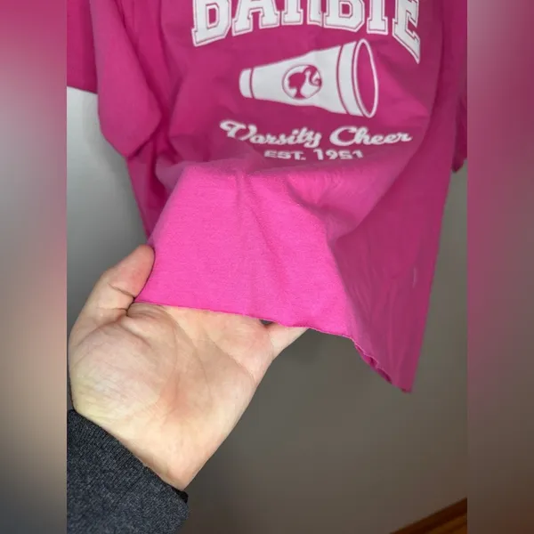 Barbie Pink Varsity Cheer Graphic T-shirt - Image 4