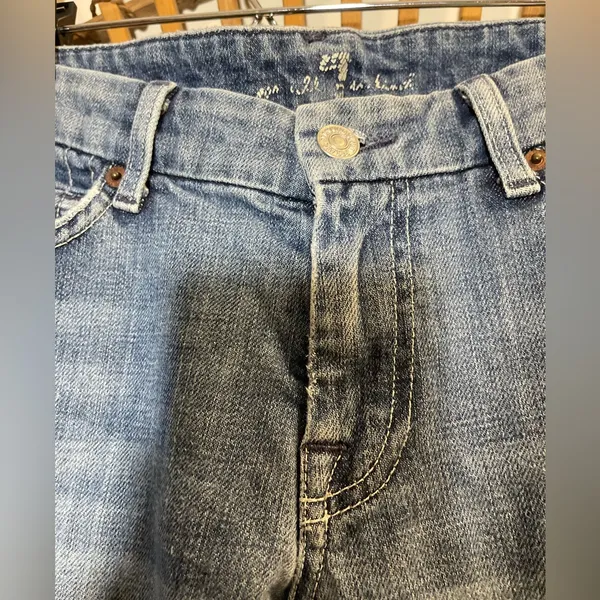 VTG Y2K 7 for all Mankind Classic Blue Women's Jeans Low Rise BootCut - Image 6