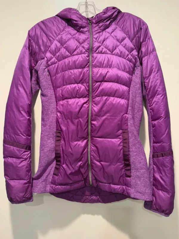 Lululemon Down For A Run Women's Goose Down Puffer Hoodie Jacket Size 6 - Image 7