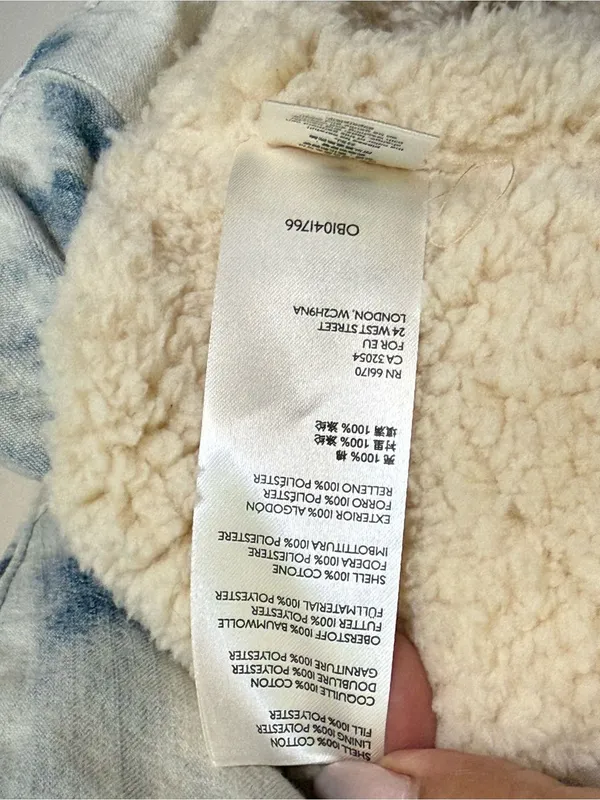 Free People We The Free Tie Dye Sherpa Lined Puffer Vest Blue Ivory S - Image 10