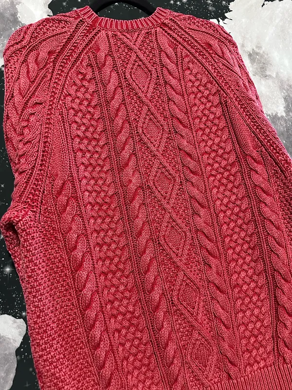 Polo Ralph Lauren Red Cable Knit Sweater - Image 7