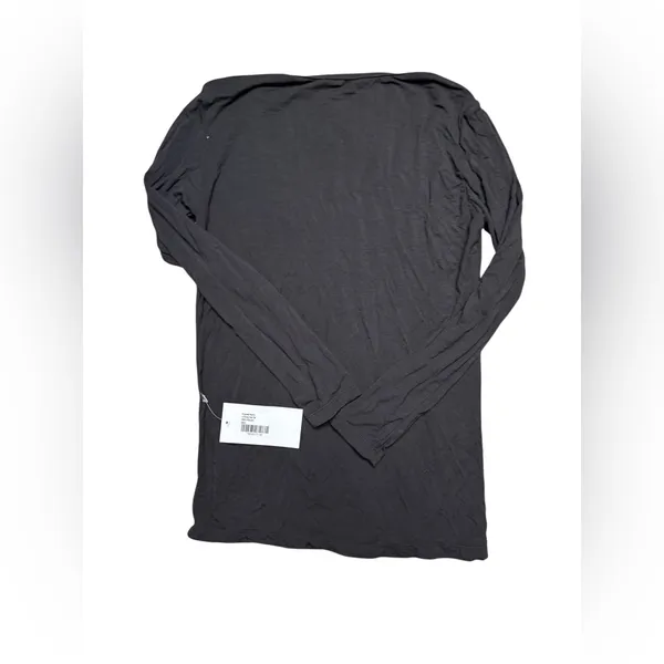 👕‎ Kickee Pants Scoop Neck Long Sleeve Shirt Black Bamboo Stretch Top L NWT ✨ - Image 2
