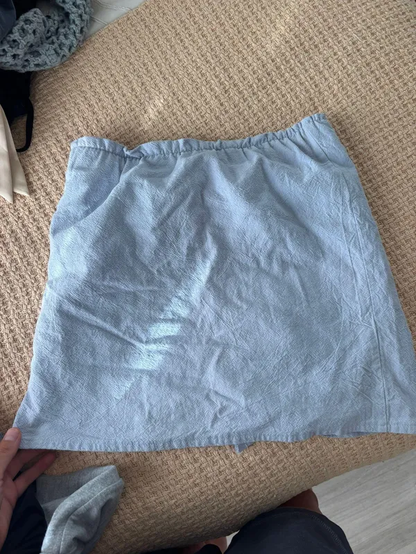 Blue Strapless Blouse - Image 3