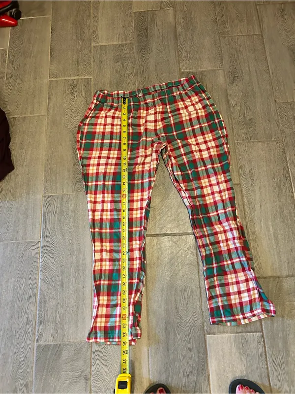 jammies for your family - green, red, and white plaid pajama pants - size xxl - Image 5