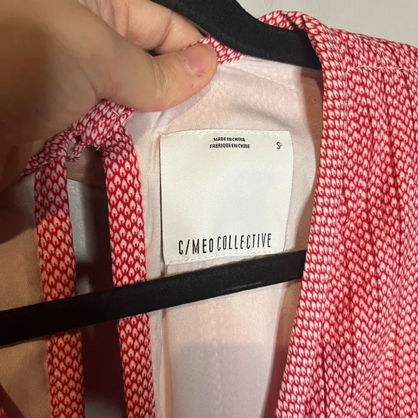 C/MEO Collective Unstoppable  red patterned open back Jumpsuit - Image 5