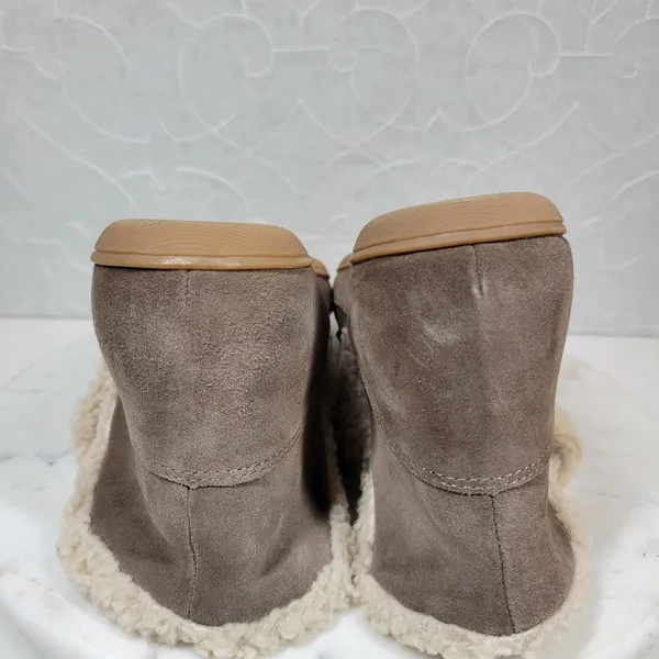 Blondo Serene Slippers Womens 11 Brown Suede Sherpa Lining Waterproof Moccasin - Image 11