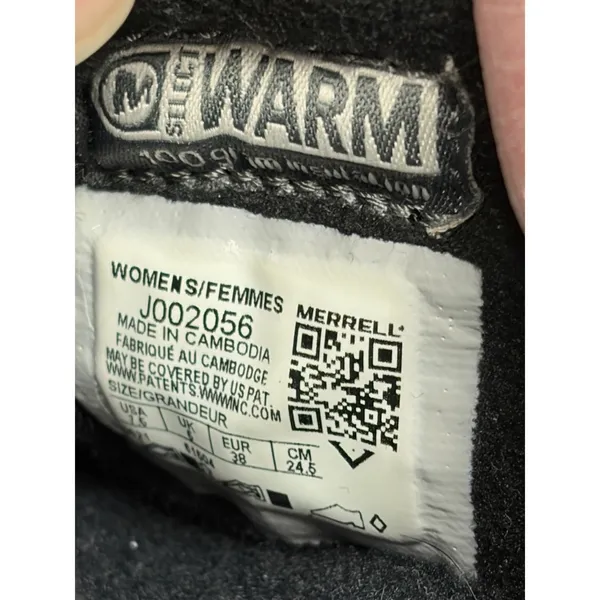 Merrell Alpine Moc Strap Polar White Insulated Lug Shoes 9 Puffer Traction‎ Snow - Image 3